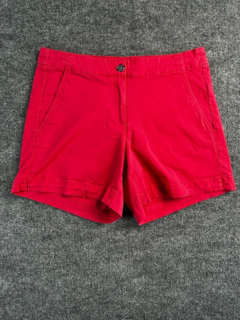 Nautica Women's Pink Chino Shorts Size 8 Stretch Casual Flat Front